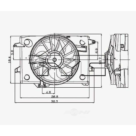 Tyc Dual Radiator and Condenser Fan Assembly, 620260 620260