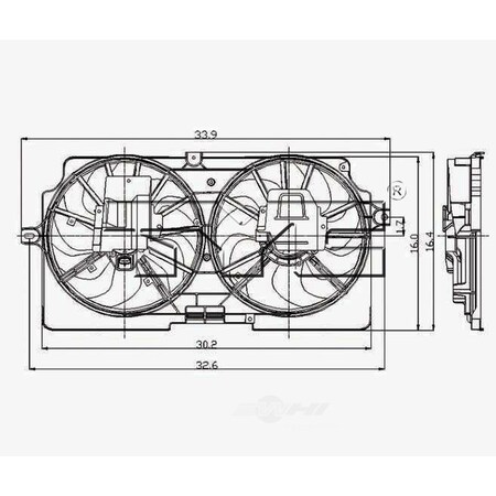 Tyc Dual Radiator and Condenser Fan Assembly, 620410 620410
