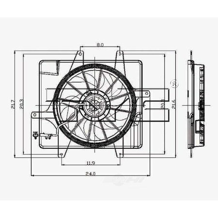 Tyc Dual Radiator and Condenser Fan Assembly, 620440 620440