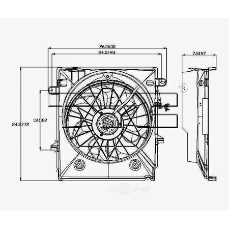 Tyc Dual Radiator and Condenser Fan Assembly, 621540 621540