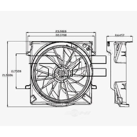 Tyc Dual Radiator and Condenser Fan Assembly, 621560 621560