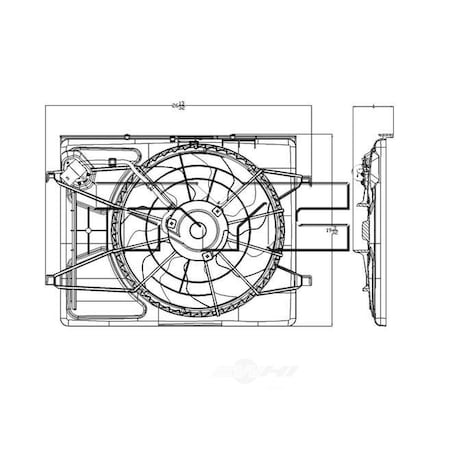 Tyc Dual Radiator and Condenser Fan Assembly, 621710 621710