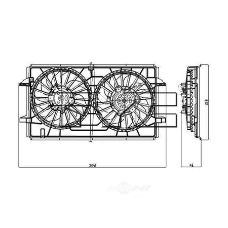 Tyc Dual Radiator and Condenser Fan Assembly, 621790 621790