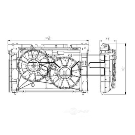 Tyc Dual Radiator and Condenser Fan Assembly, 622310 622310