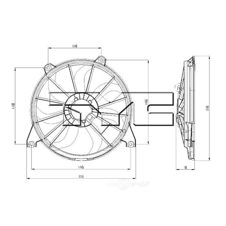 Tyc Dual Radiator and Condenser Fan Assembly, 622520 622520