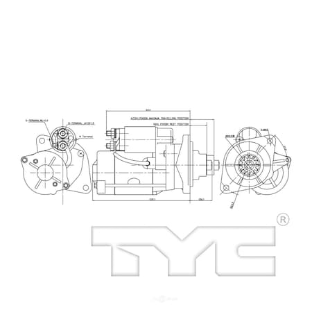Tyc Starter Motor, 1-06669 1-06669