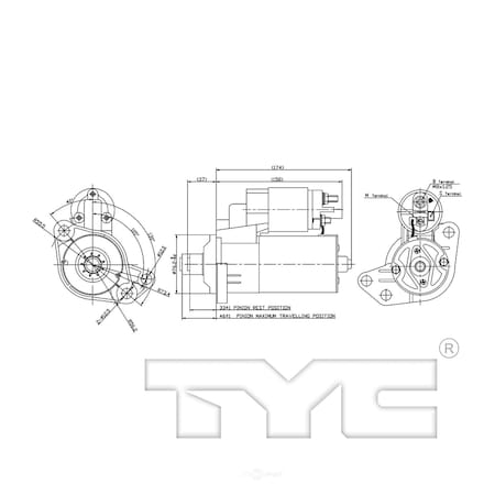 Tyc Starter Motor, 1-17781 1-17781