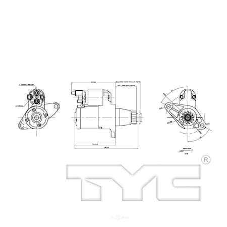 Tyc Starter Motor, 1-17825 1-17825