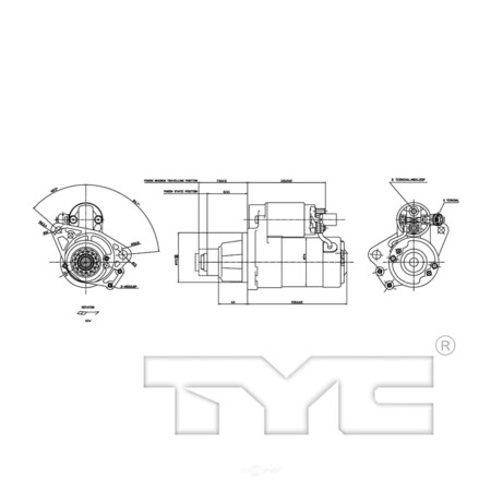 Tyc Starter Motor, 1-17835 1-17835