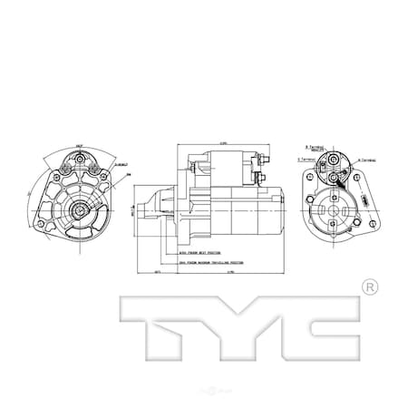 Tyc Starter Motor, 1-17949 1-17949