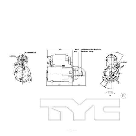 Tyc Starter Motor, 1-17994 1-17994