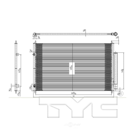 Tyc A/C Condenser, 3600 3600