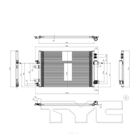 Tyc A/C Condenser, 3982 3982