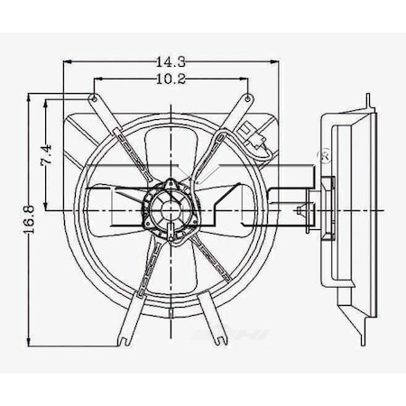 Tyc Engine Cooling Fan Assembly, 600070 600070