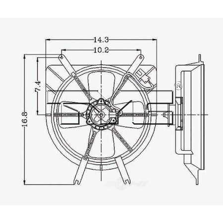 Tyc Engine Cooling Fan Assembly, 600080 600080