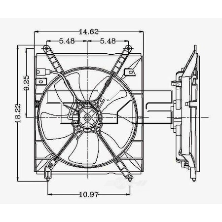 Tyc Engine Cooling Fan Assembly, 600110 600110