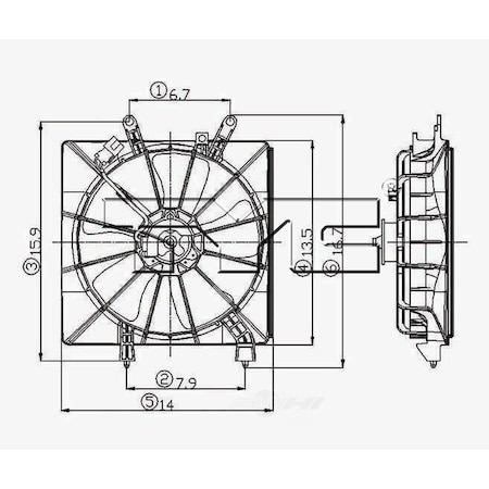 Tyc Engine Cooling Fan Assembly - Right, 600380 600380