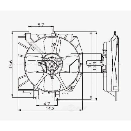 Tyc Engine Cooling Fan Assembly, 600490 600490