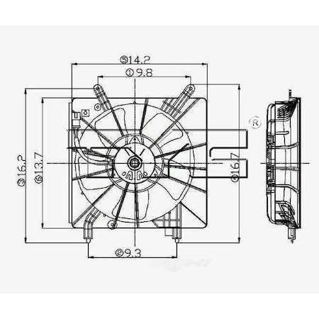 Tyc Engine Cooling Fan Assembly, 600600 600600