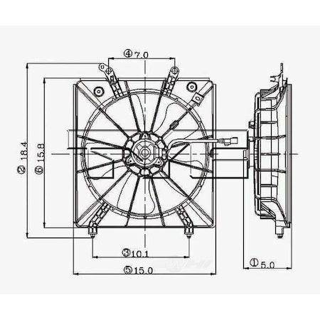 Tyc Engine Cooling Fan Assembly, 600710 600710