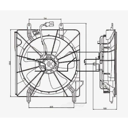 Tyc Engine Cooling Fan Assembly, 600940 600940