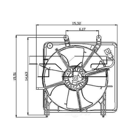 Tyc Engine Cooling Fan Assembly, 601010 601010