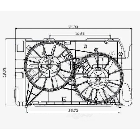 Tyc Dual Radiator and Condenser Fan Assembly, 621320 621320