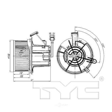 Tyc HVAC Blower Motor - Front, 700248 700248