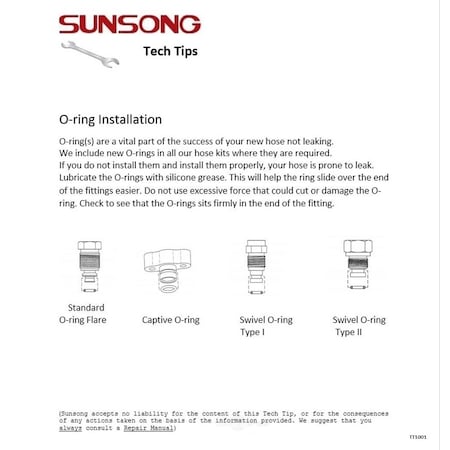 Sunsong Power Steering Return Line Hose Assembly, 3602436 3602436