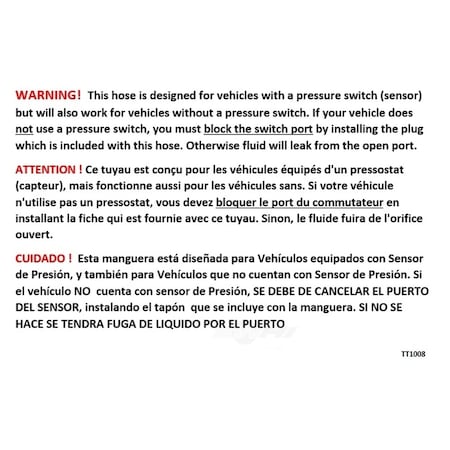 Sunsong Power Steering Pressure Line Hose Assembly, 3401319 3401319