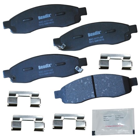 Bendix Bendix Premium Copper Free Ceramic BPR Disc Brake Pad - Front, CFC1015 CFC1015