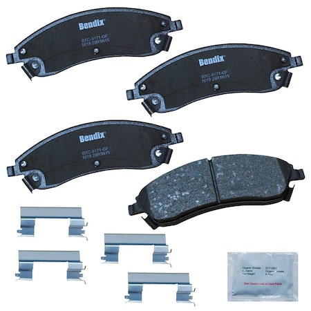 Bendix Bendix Premium Copper Free Ceramic BPR Disc Brake Pad - Front, CFC1019 CFC1019
