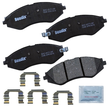 Bendix Bendix Premium Copper Free Ceramic BPR Disc Brake Pad - Front, CFC1035 CFC1035