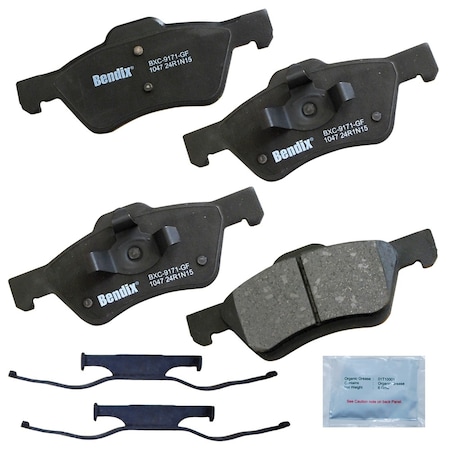 Bendix Bendix Premium Copper Free Ceramic BPR Disc Brake Pad - Front, CFC1047 CFC1047