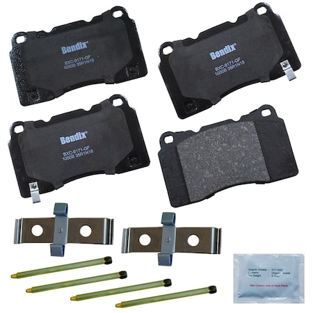 Bendix Bendix Premium Copper Free Ceramic BPR Disc Brake Pad-Front, CFC1050B CFC1050B
