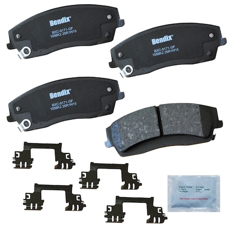 Bendix Bendix Premium Copper Free Ceramic BPR Disc Brake Pad-Front, CFC1056K2 CFC1056K2