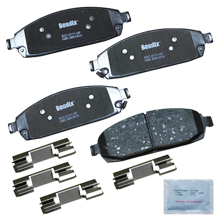 Bendix Bendix Premium Copper Free Ceramic BPR Disc Brake Pad - Front, CFC1080 CFC1080
