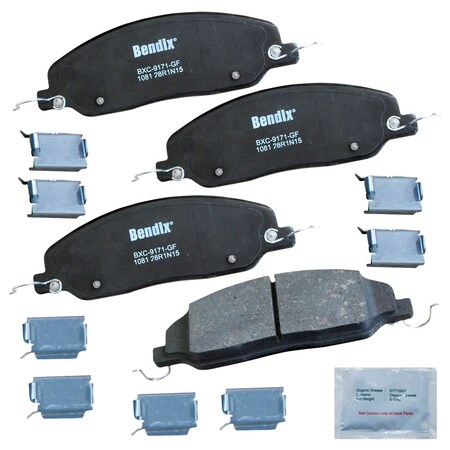 Bendix Bendix Premium Copper Free Ceramic BPR Disc Brake Pad - Front, CFC1081 CFC1081