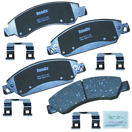 Bendix Bendix Premium Copper Free Ceramic BPR Disc Brake Pad - Front, CFC1092 CFC1092