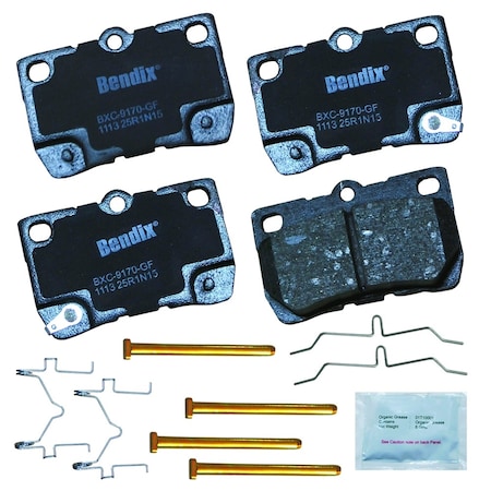 Bendix Bendix Premium Copper Free Ceramic BPR Disc Brake Pad - Rear, CFC1113 CFC1113