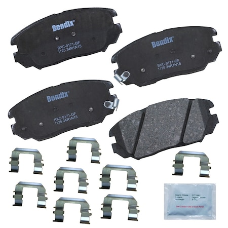 Bendix Bendix Premium Copper Free Ceramic BPR Disc Brake Pad - Front, CFC1125 CFC1125