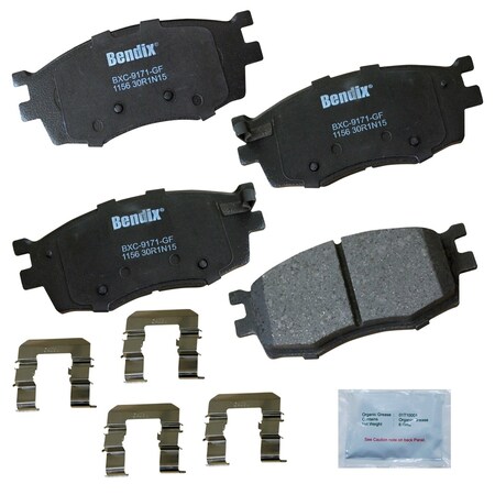 Bendix Bendix Premium Copper Free Ceramic BPR Disc Brake Pad - Front, CFC1156 CFC1156