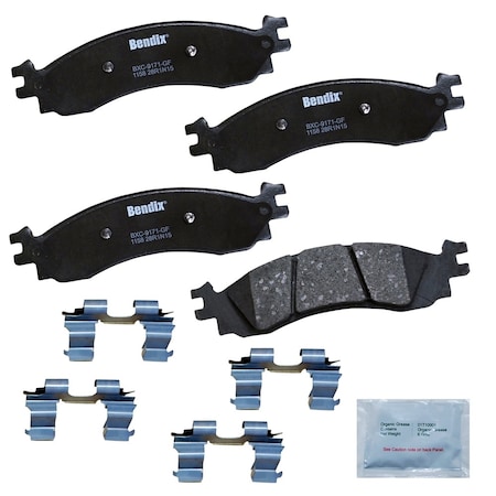 Bendix Bendix Premium Copper Free Ceramic BPR Disc Brake Pad - Front, CFC1158 CFC1158