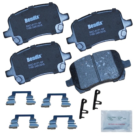 Bendix Bendix Premium Copper Free Ceramic BPR Disc Brake Pad - Front, CFC1160 CFC1160