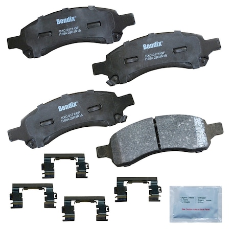 Bendix Bendix Premium Copper Free Ceramic BPR Disc Brake Pad-Front, CFC1169A CFC1169A