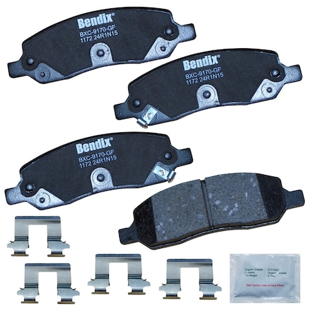 Bendix Bendix Premium Copper Free Ceramic BPR Disc Brake Pad - Rear, CFC1172 CFC1172