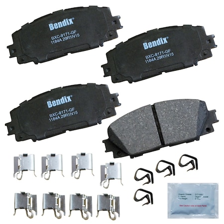 Bendix Bendix Premium Copper Free Ceramic BPR Disc Brake Pad-Front, CFC1184A CFC1184A