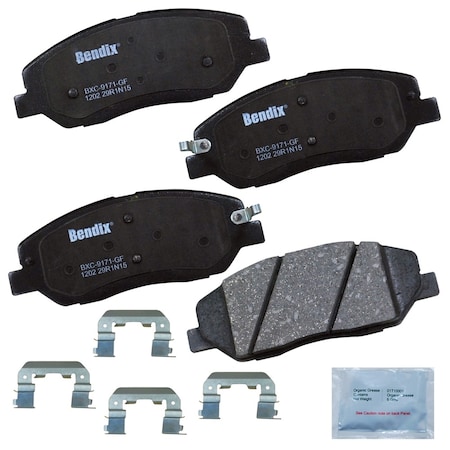 Bendix Bendix Premium Copper Free Ceramic BPR Disc Brake Pad - Front, CFC1202 CFC1202