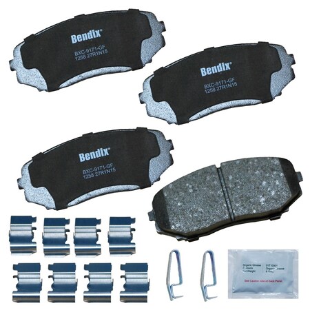 Bendix Bendix Premium Copper Free Ceramic BPR Disc Brake Pad - Front, CFC1258 CFC1258