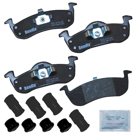 Bendix Bendix Premium Copper Free Ceramic BPR Disc Brake Pad - Rear, CFC1279 CFC1279